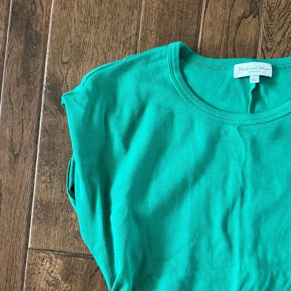 Michael Stars Turquoise Short Sleeve Tee - Picture 3 of 4